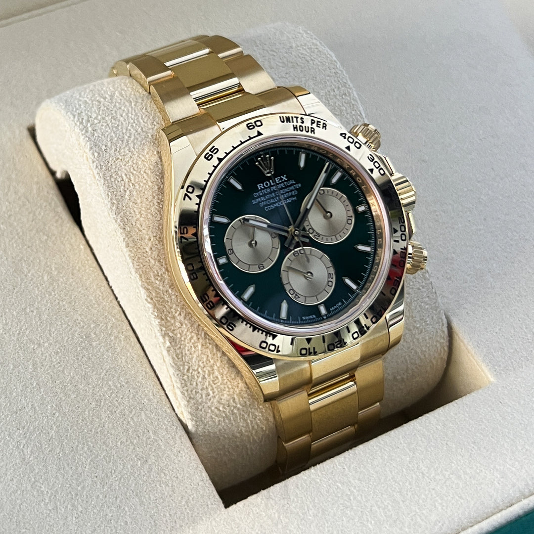 Rolex Cosmograph Daytona 40mm 'John Mayer' YG Green Dial Stick Markers 2025 Ref m126508-0008 (#1013)