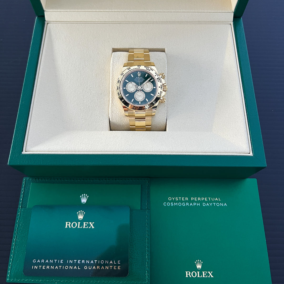 Rolex Cosmograph Daytona 40mm 'John Mayer' YG Green Dial Stick Markers 2025 Ref m126508-0008 (#1013)