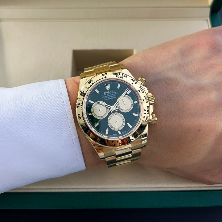 Rolex Cosmograph Daytona 40mm 'John Mayer' YG Green Dial Stick Markers 2025 Ref m126508-0008 (#1013)