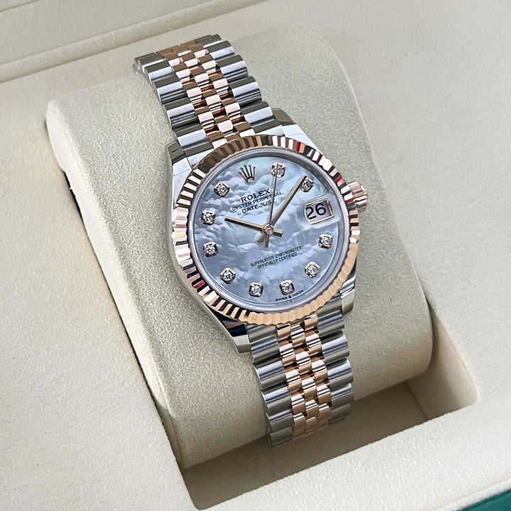 Rolex Datejust31 31mm Steel/RG MOP Dial Diamond Markers 2025 Ref m278271-0026 (#1006)