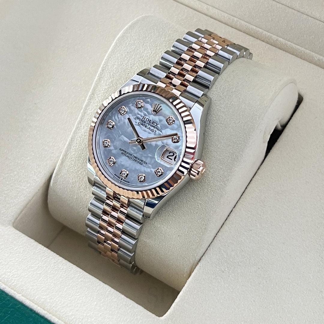 Rolex Datejust31 31mm Steel/RG MOP Dial Diamond Markers 2025 Ref m278271-0026 (#1006)