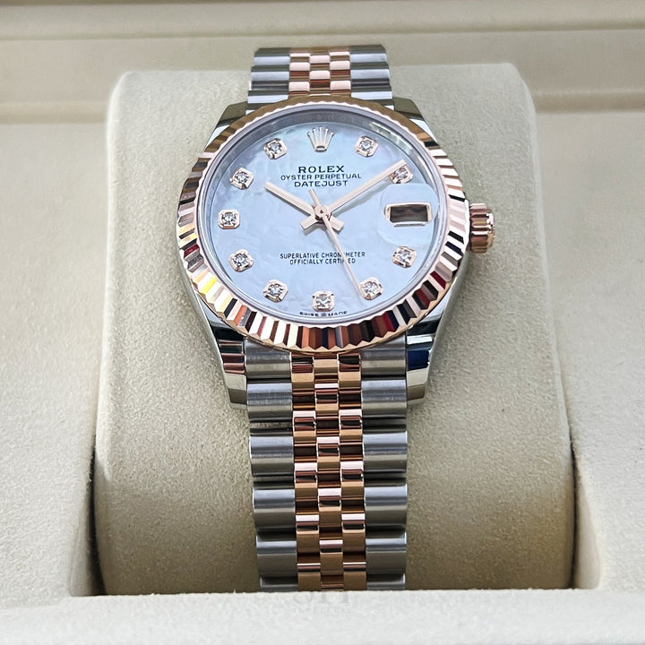 Rolex Datejust31 31mm Steel/RG MOP Dial Diamond Markers 2025 Ref m278271-0026 (#1006)