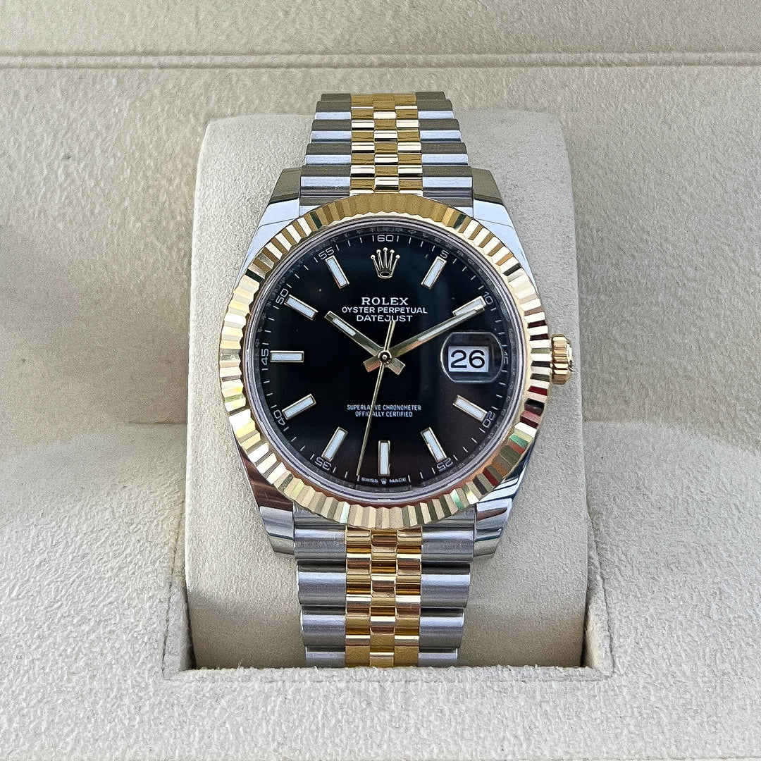 Rolex Datejust41 41mm Steel/YG Black Dial Stick Markers 2025 Ref m126333-0014 (#1008)