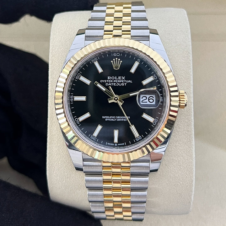 Rolex Datejust41 41mm Steel/YG Black Dial Stick Markers 2025 Ref m126333-0014 (#1008)
