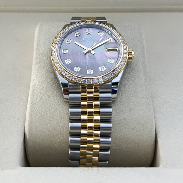 Rolex Datejust31 31mm Steel/YG Black MOP Dial Diamond Markers 2025 Ref m278383rbr-0024 (#1024)