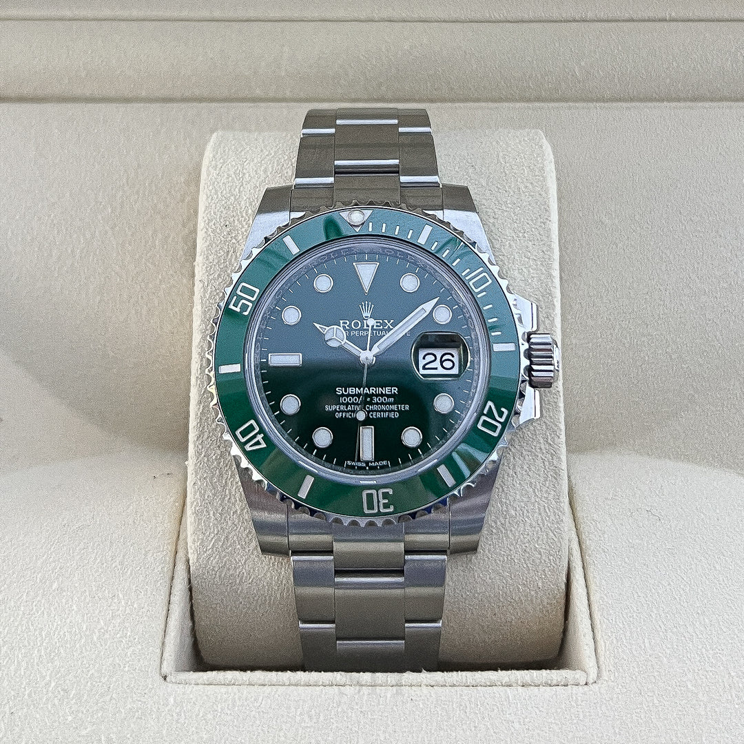 Rolex Submariner-Date 40mm 'Hulk' Steel Green Dial Button Markers 2020 Ref 116610LV (#1012)