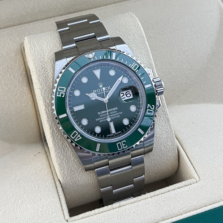 Rolex Submariner-Date 40mm 'Hulk' Steel Green Dial Button Markers 2020 Ref 116610LV (#1012)