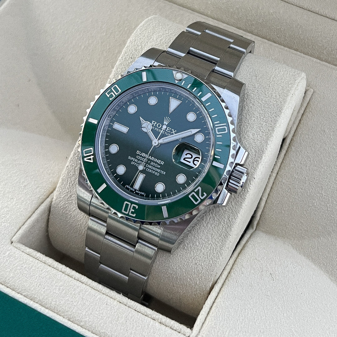 Rolex Submariner-Date 40mm 'Hulk' Steel Green Dial Button Markers 2020 Ref 116610LV (#1012)