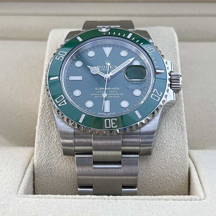Rolex Submariner-Date 40mm 'Hulk' Steel Green Dial Button Markers 2020 Ref 116610LV (#1012)