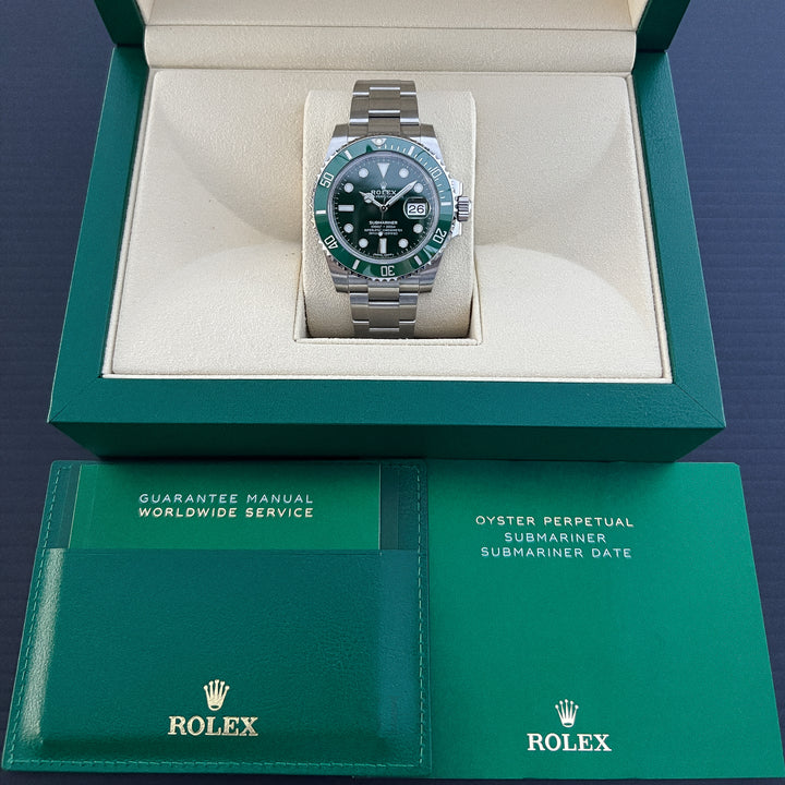 Rolex Submariner-Date 40mm 'Hulk' Steel Green Dial Button Markers 2020 Ref 116610LV (#1012)