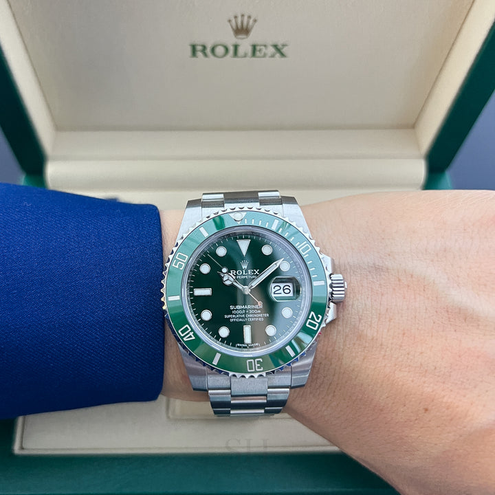 Rolex Submariner-Date 40mm 'Hulk' Steel Green Dial Button Markers 2020 Ref 116610LV (#1012)