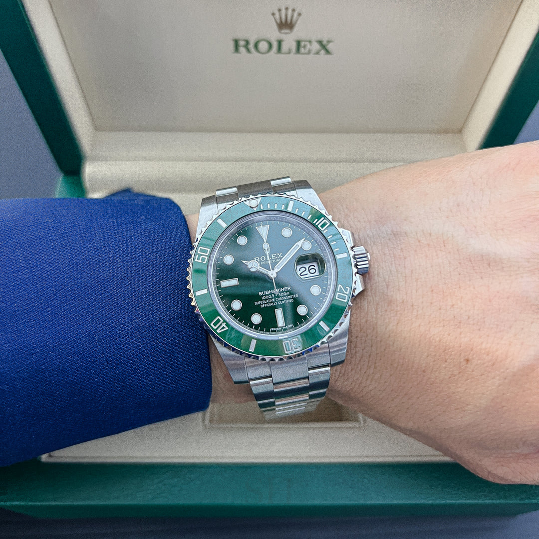 Rolex Submariner-Date 40mm 'Hulk' Steel Green Dial Button Markers 2020 Ref 116610LV (#1012)