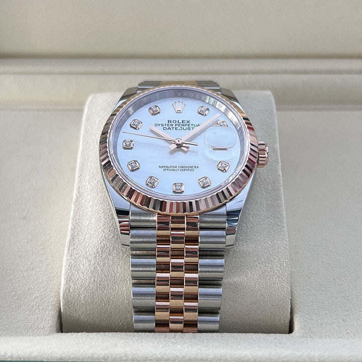 Rolex Datejust36 36mm Steel/RG MOP Dial Diamond Markers 2025 Ref m126231-0021 (#1019)