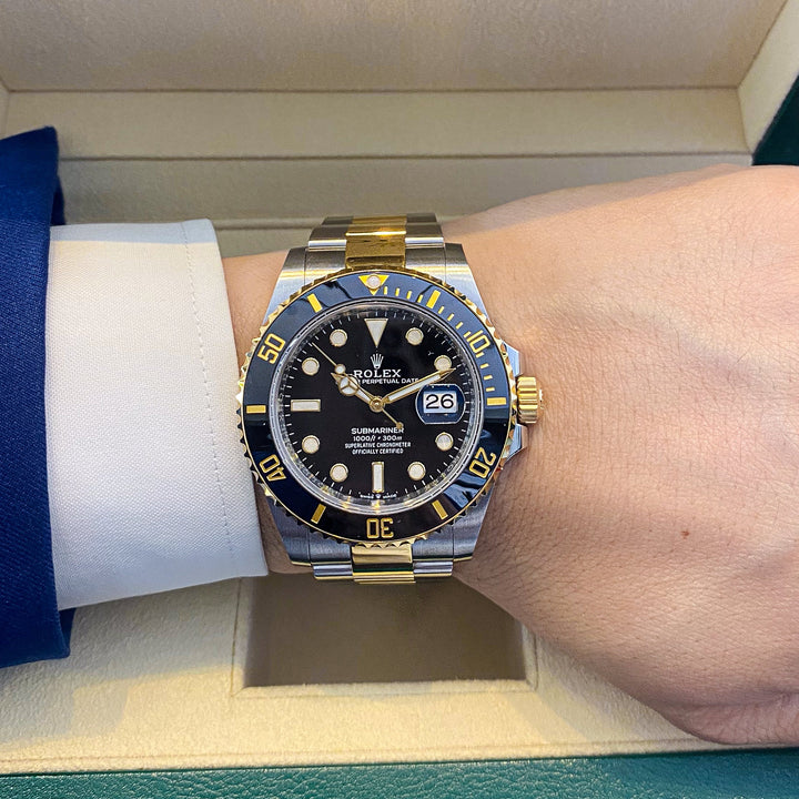 Rolex Submariner-Date 41mm Steel/YG Black Dial Button Markers 2023 Ref m126613ln-0002 (#571)