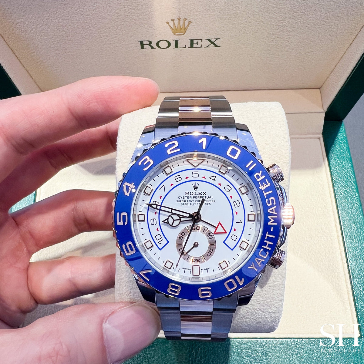 Rolex Yacht-Master II 44mm Steel/RG White Dial Square Markers 2023 Ref ...