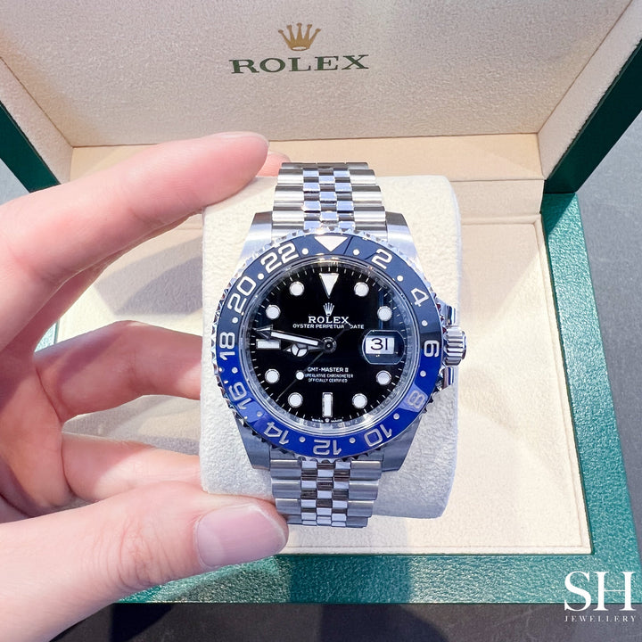 Rolex GMT-Master II 40mm 'Batgirl' Steel Black Dial Button Markers 2024 Ref m126710blnr-0002 (#882)