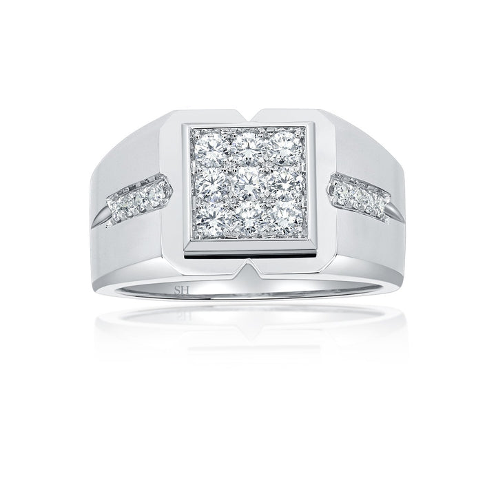 Grid: white diamonds — 18kt White Gold (Clearance)