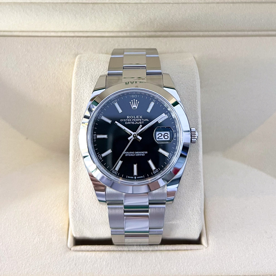 Rolex Datejust41 41mm Steel Black Dial Stick Markers 2024