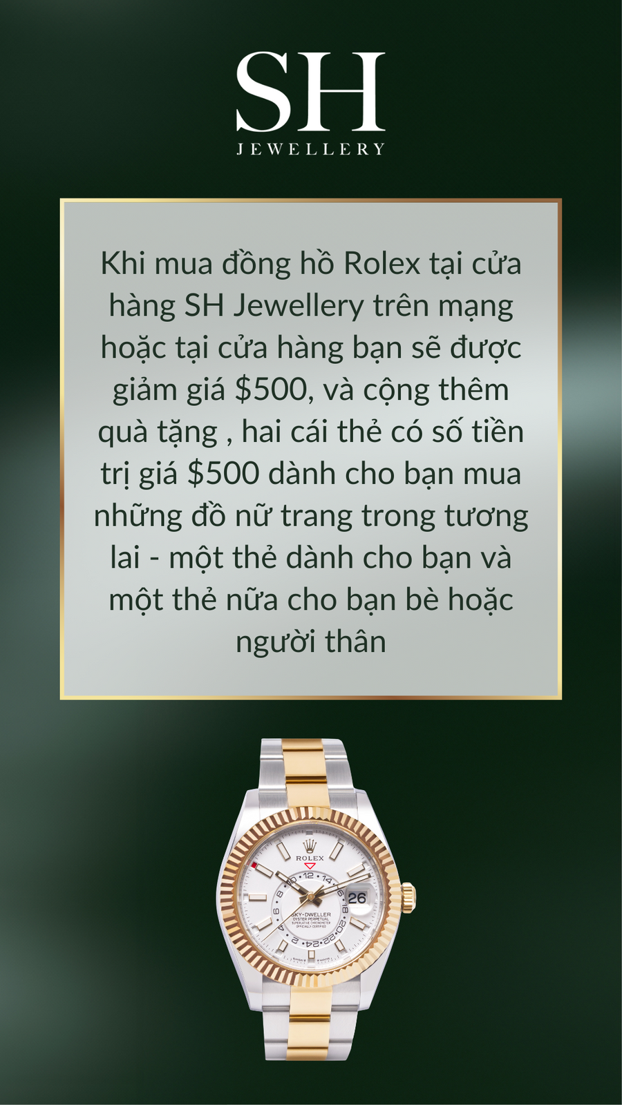 SAVE $500 ON AUTHENTIC ROLEX WATCHES – SH Jewellery