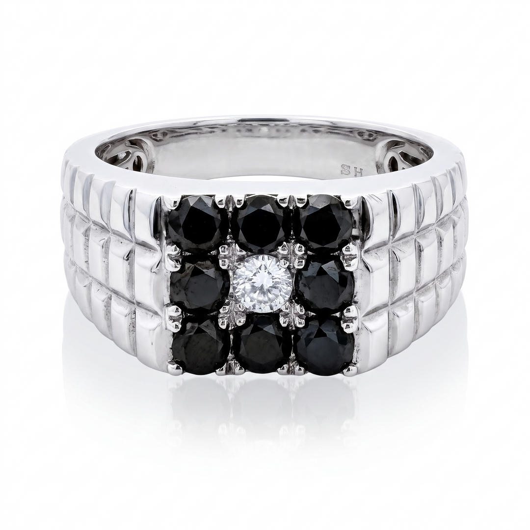 Men's Black Diamond Ring (Clearance)