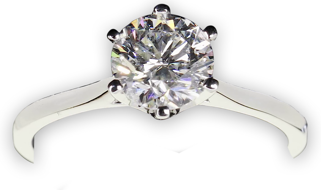 Webbed 6-Claw solitaire engagement ring - W0007 (Lab Grown)