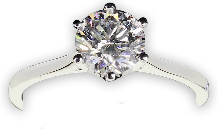 Webbed 6-Claw solitaire engagement ring - W0007 (Lab Grown)