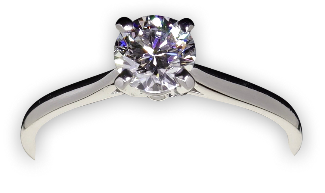Modern 4-Claw solitaire engagement ring - W0006 (Lab Grown)