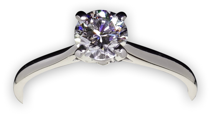 Modern 4-Claw solitaire engagement ring - W0006 (Lab Grown)