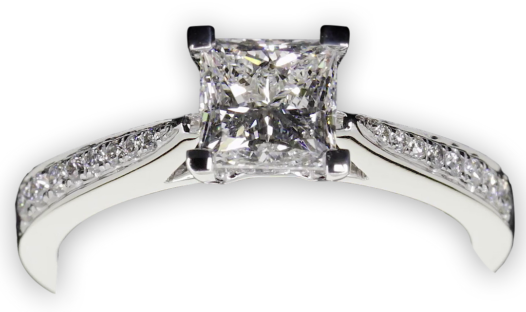 Timeless Princess Cut 4-Claw engagement ring - W0250 (Lab Grown)