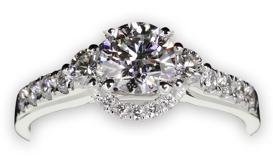 Intricate Semi-Halo Engagement Ring - W0252 (Lab Grown)