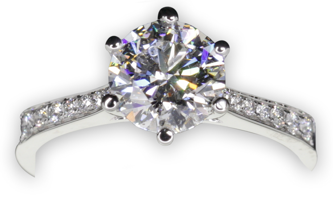Timeless 6-Claw beauty with tapered band - W0254 (Lab Grown)