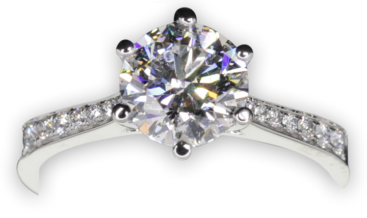 Timeless 6-Claw beauty with tapered band - W0254 (Lab Grown)