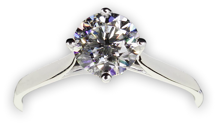 Brilliant Solitaire with Offset 4-Claw Design - W0400 (Lab Grown)