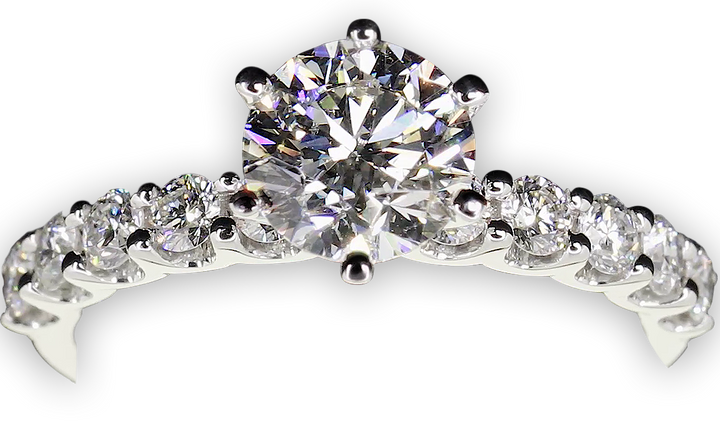 Timeless 6-Claw Brilliant Cut with Scalloped Band - W0401 (Lab Grown)