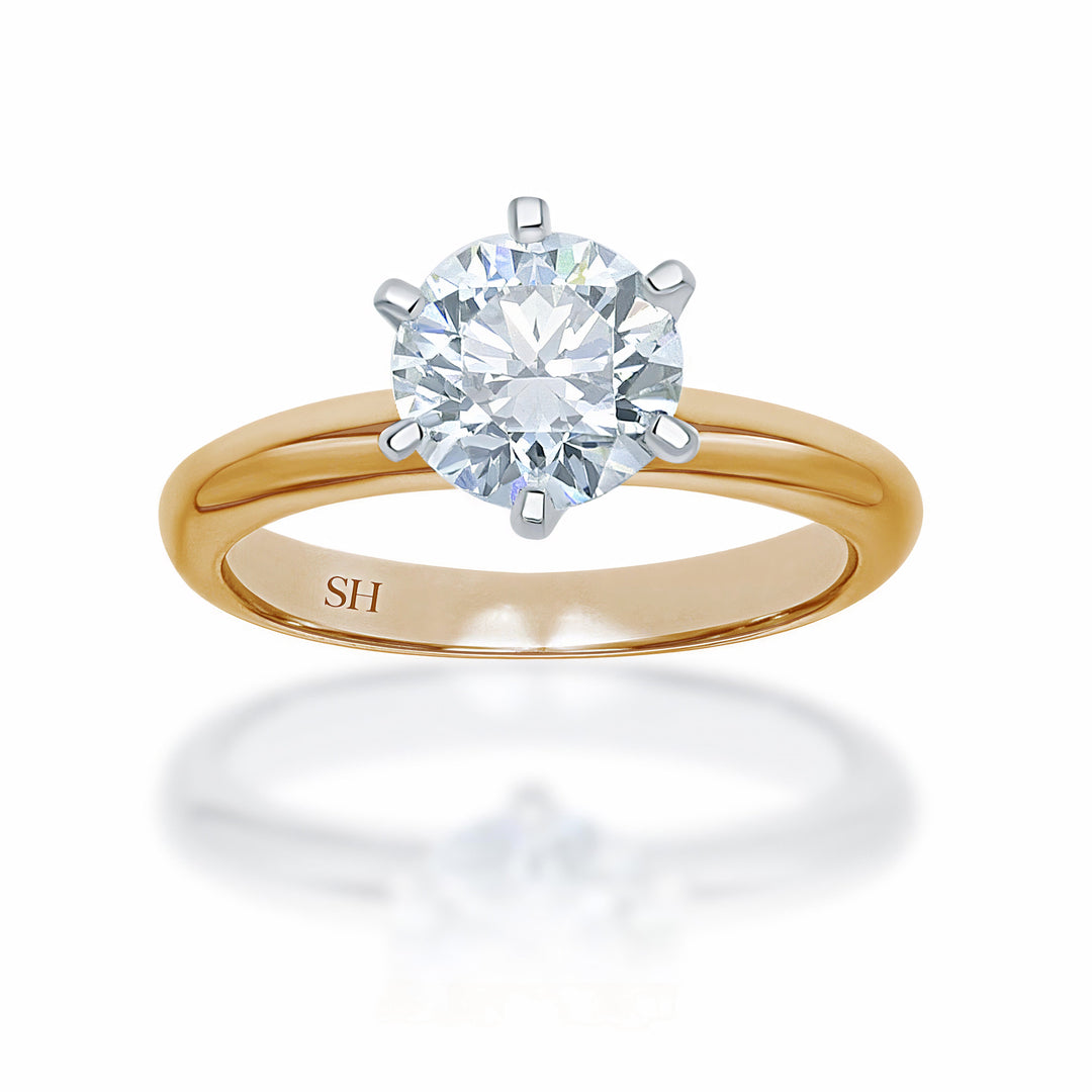 Classic 6-Claw Solitaire Engagement Ring - W0004 (Lab Grown)
