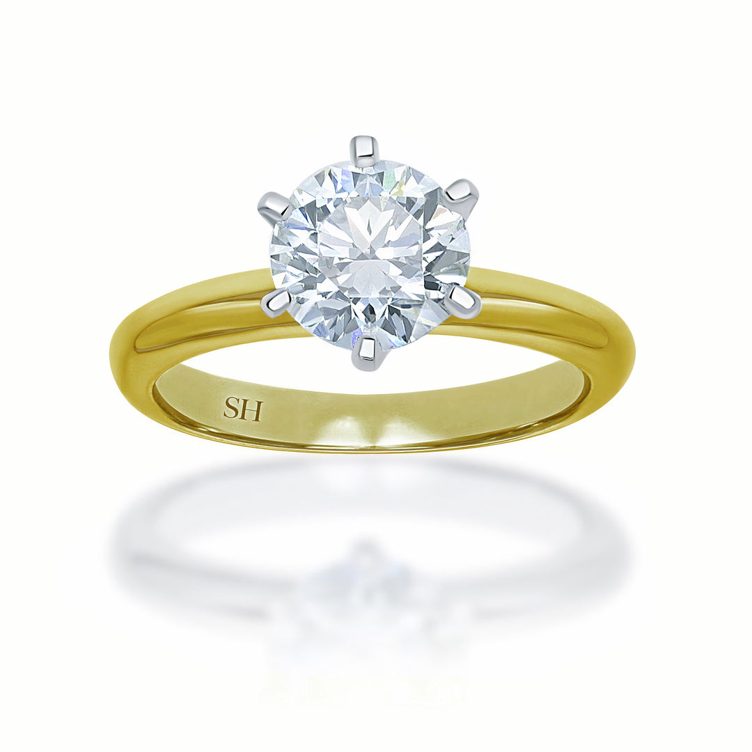 Classic 6-Claw Solitaire Engagement Ring - W0004 (Lab Grown)