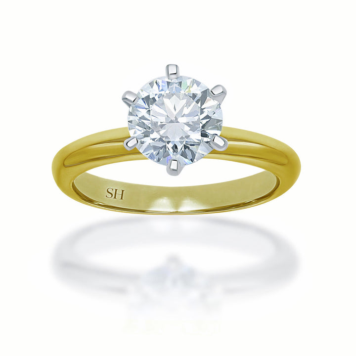 Classic 6-Claw Solitaire Engagement Ring - W0004 (Lab Grown)