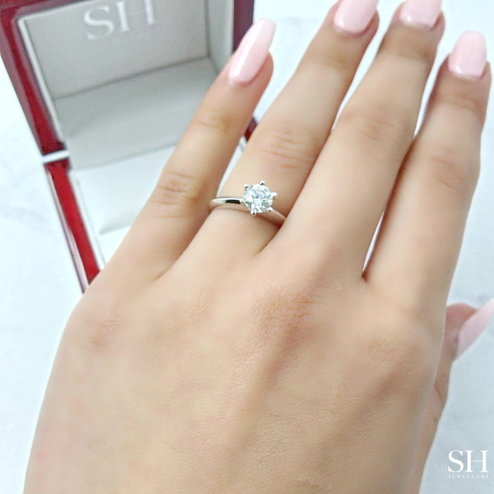 Classic 6-Claw Solitaire Engagement Ring - W0004 (Lab Grown)