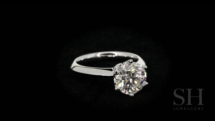 Classic 6-Claw Solitaire Engagement Ring - W0004 (Lab Grown)