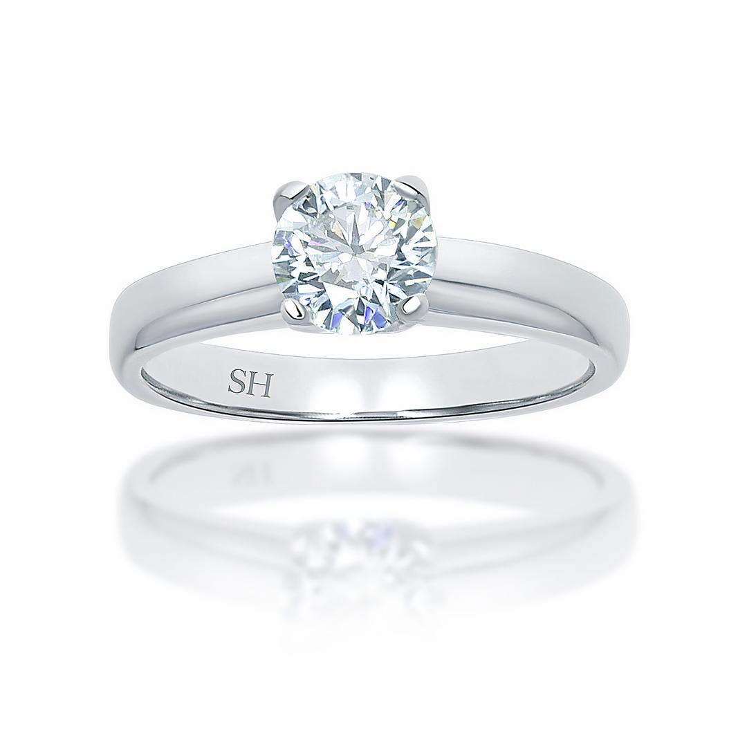 Classic 4-Claw solitaire engagement ring - W0005 (Lab Grown)