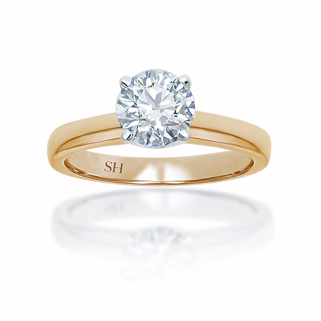 Classic 4-Claw solitaire engagement ring - W0005 (Lab Grown)