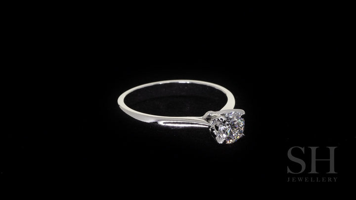 Modern 4-Claw solitaire engagement ring - W0006 (Lab Grown)