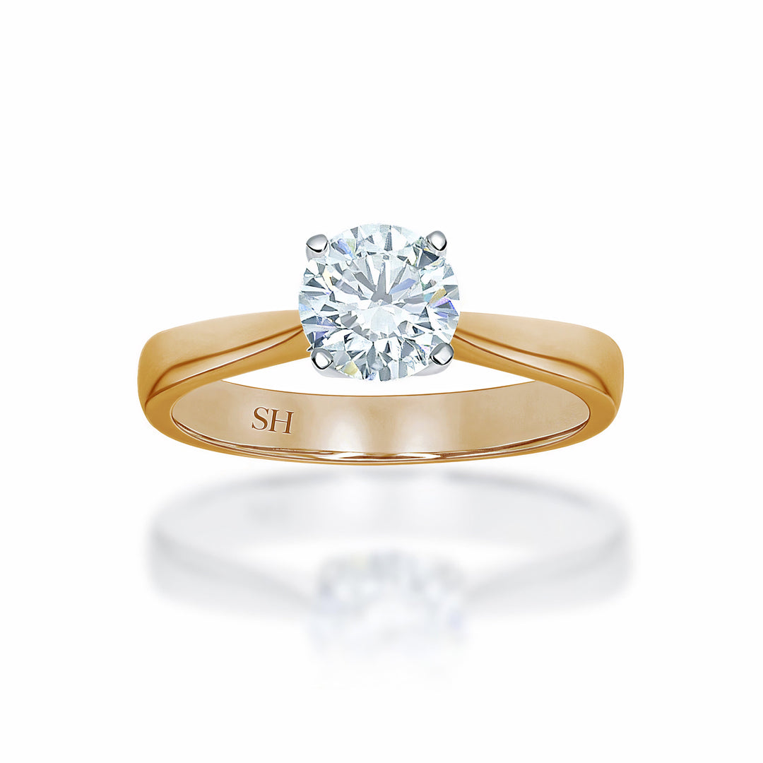 Minimalistic 4-Claw Solitaire Engagement Ring - W0009 (Lab Grown)