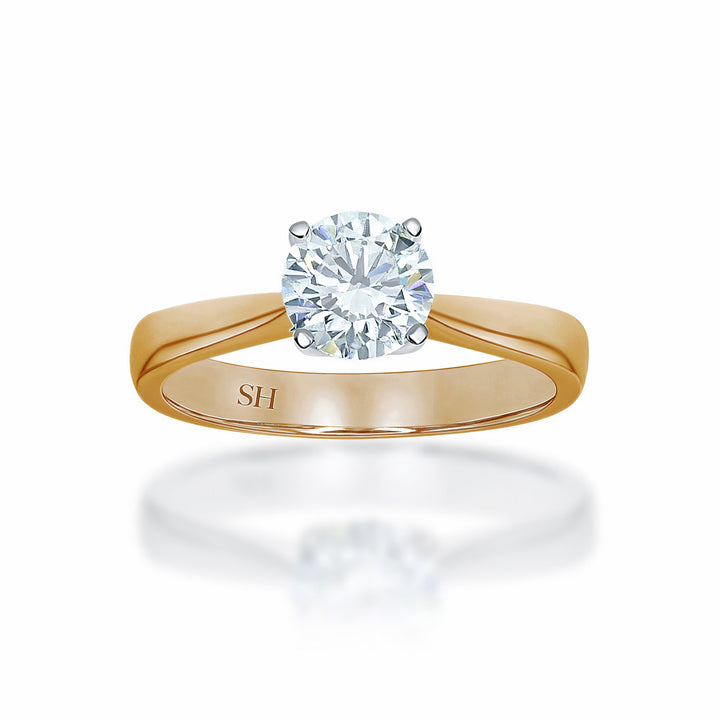 Minimalistic 4-Claw Solitaire Engagement Ring - W0009 (Lab Grown)