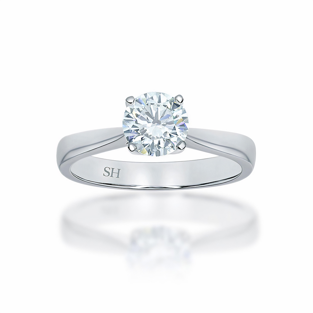 Minimalistic 4-Claw Solitaire Engagement Ring - W0009 (Lab Grown)