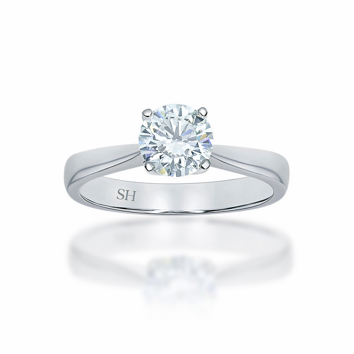 Minimalistic 4-Claw Solitaire Engagement Ring - W0009 (Lab Grown)