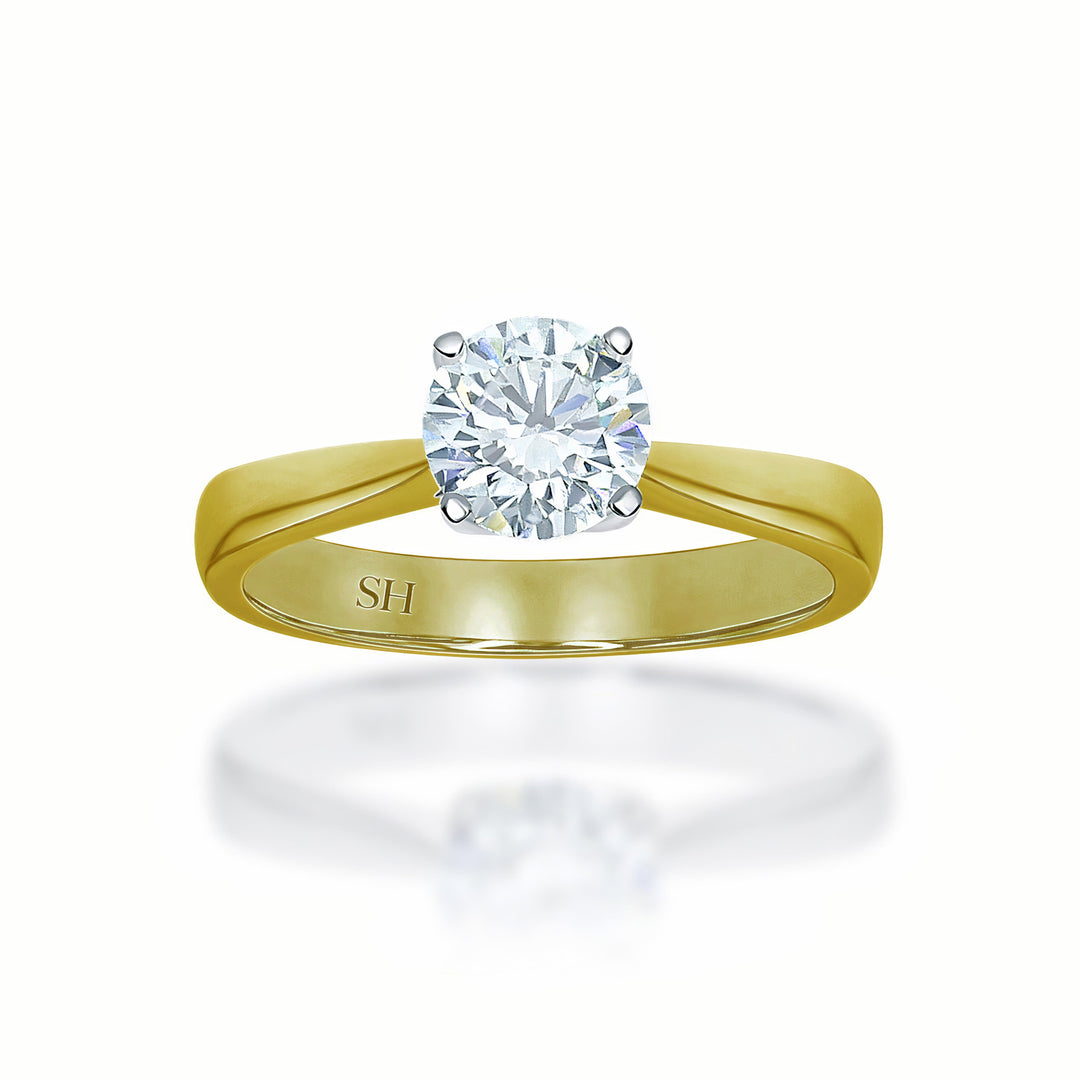 Minimalistic 4-Claw Solitaire Engagement Ring - W0009 (Lab Grown)