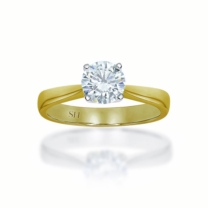 Minimalistic 4-Claw Solitaire Engagement Ring - W0009 (Lab Grown)