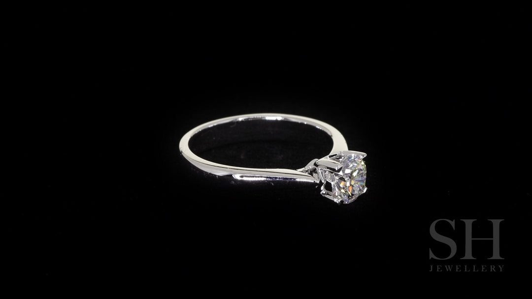Minimalistic 4-Claw Solitaire Engagement Ring - W0009 (Lab Grown)