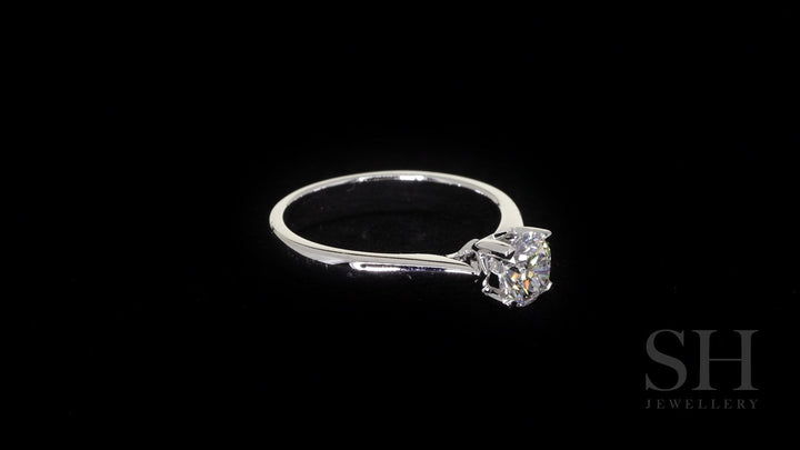 Minimalistic 4-Claw Solitaire Engagement Ring - W0009 (Lab Grown)